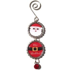 Santa Christmas Ornament/ Wall Hanger/ Car Charm, Stocking Stuffer